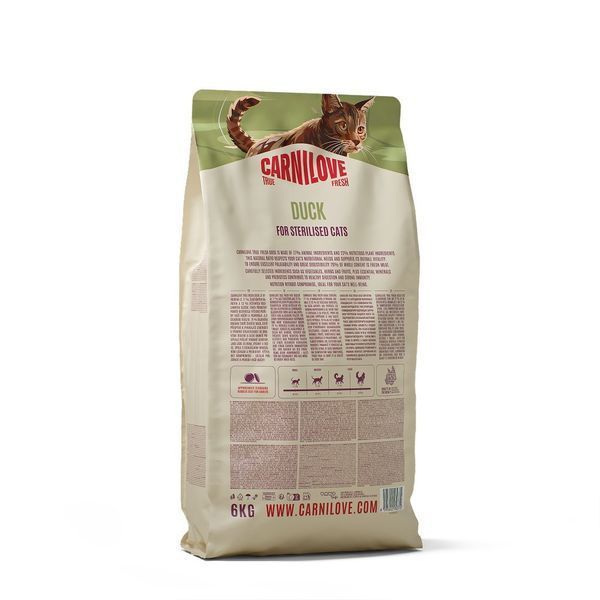 Сухой корм для стерилизованных кошек Carnilove True Fresh Sterilised с уткой 173761 фото