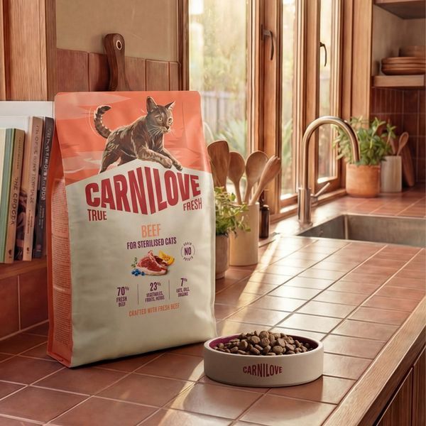 Сухой корм для стерилизованных кошек Carnilove True Fresh Sterilised с говядиной 173752 фото