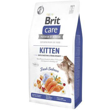 Brit Care Cat Grain Free Kitten Gentle Digestion Strong Immunity сухой корм для котят с лососем 172542 фото