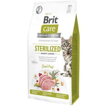 Brit Care Cat GF Sterilized Immunity Support сухой корм для для стерилизованных котов со свининой  172545 фото