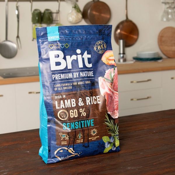 Brit Premium Dog Sensitive сухой корм для собак с чувствительным пищеварением с ягненком и рисом 170843/6628 фото
