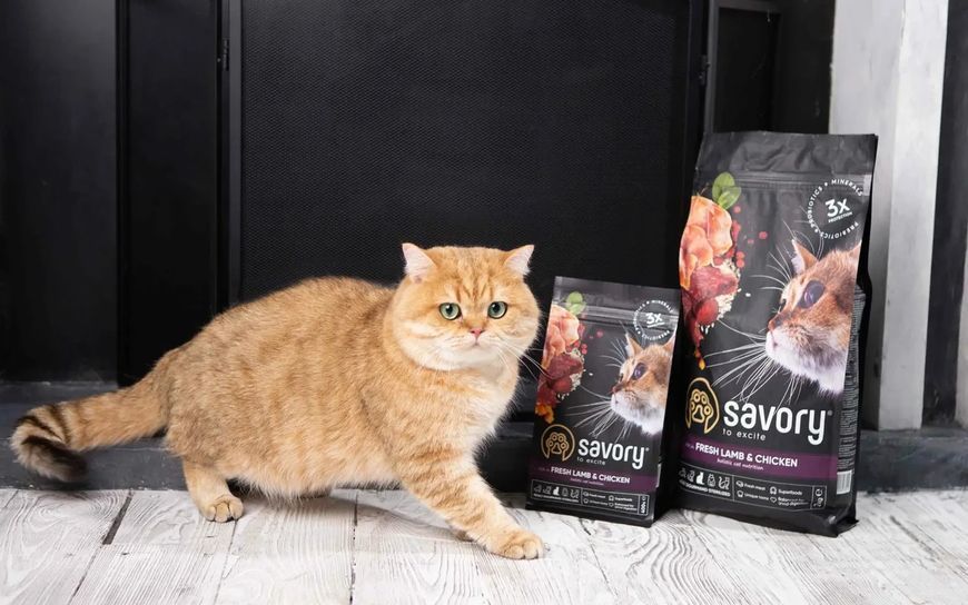 Savory Steril Fresh Adult сухой корм для стерилизованных кошек с ягненком и курицей 30129 фото