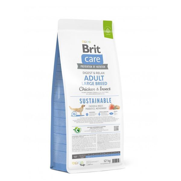 Brit Care Sustainable Adult Large Breed сухой корм для собак больших пород с курицей и насекомыми 172183 фото