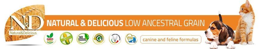 Farmina N&D Ancestral Grain сухий низькозерновий корм для цуценят дрібних порід з ягням 156378 фото