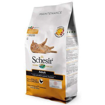 Schesir Cat Adult Chicken сухой монопротеиновый корм для кошек с курицей 8005852760814 фото
