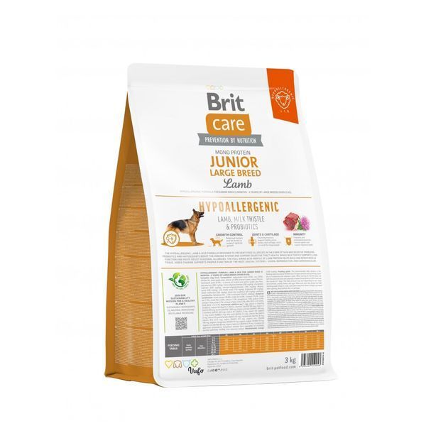 Brit Care Hypoallergenic Large Breed Junior сухой гипоаллергенный корм для молодых собак крупных пород с ягненком 172218 фото