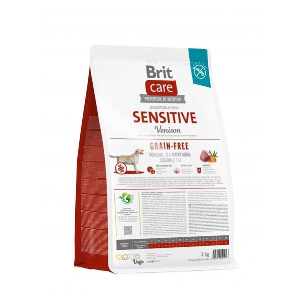 Brit Care Grain-free Sensitive сухой беззерновой корм для собак с чувствительным пищеварением с олениной 172209 фото