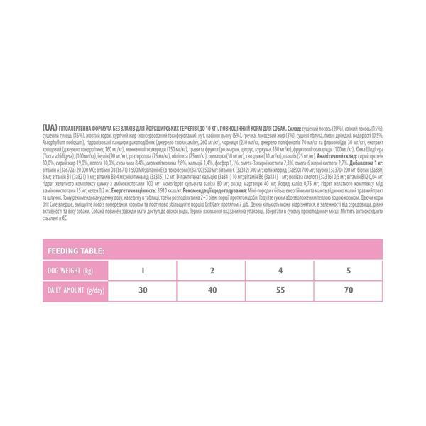 Brit Care Mini GF Yorkshire сухой корм для йоркширских терьеров с лососем и тунцом 170779/0190 фото