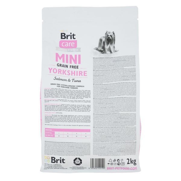 Brit Care Mini GF Yorkshire сухой корм для йоркширских терьеров с лососем и тунцом 170779/0190 фото