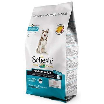Schesir Dog Medium Adult Fish сухой монопротеиновый корм для собак средних пород с рыбой 8005852161086 фото